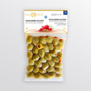 Vacuum 250g πρασινες ελιες Χαλκιδικης γεμιστες με πιπερια Φλωρινης